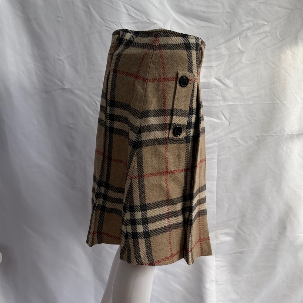Burberry London Tan Plaid A-Line Skirt – Size US 6 - Picture 2 of 7